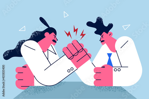 Business competition and rivalry concept
