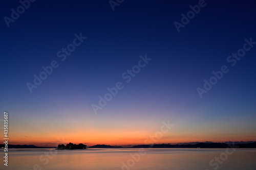 宍道湖の夕暮れ