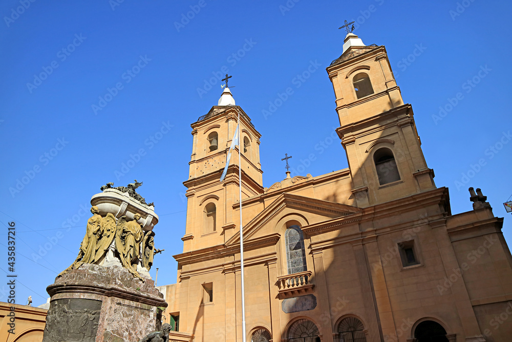 Fototapeta premium The Santo Domingo Convent or Basilica of Our Lady of the Rosary and Convent of Santo Domingo in Buenos Aires, Argentina