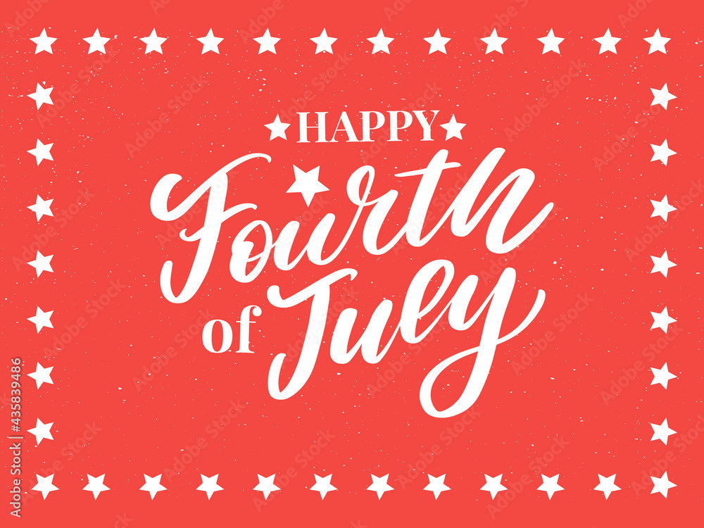 Fourth 4 of July stylish american independence day design Fourth of July