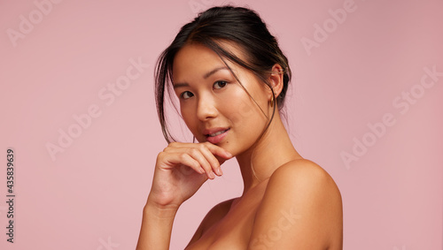 Pretty asian female with healthy skin
