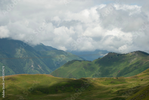 mountains and clouds