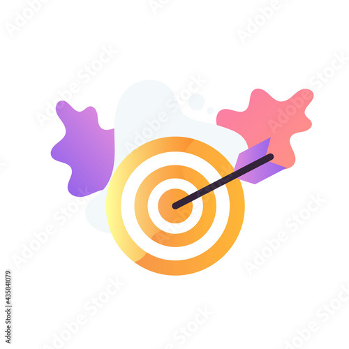 digital marketing strategy vector concept, target illustration.