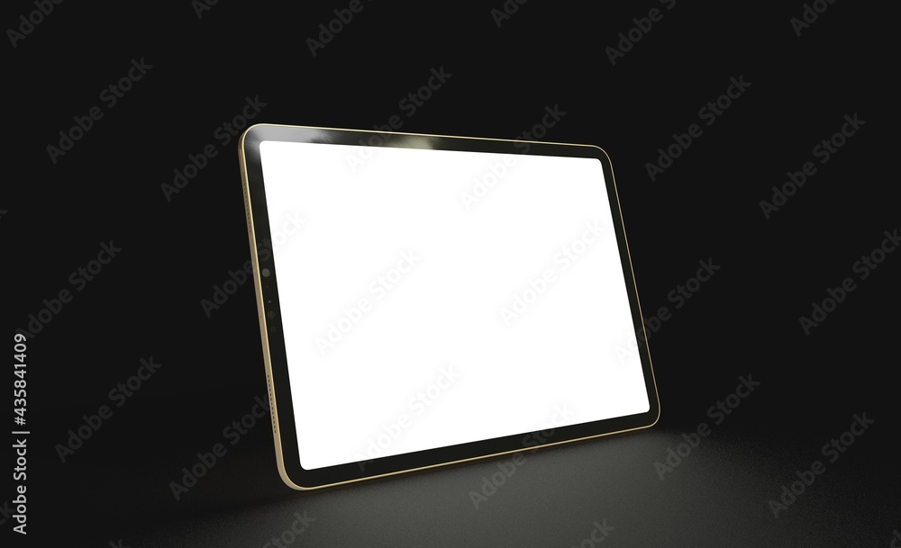 Tablet 3d computer with blank screen illustration Tablet 3d computer with blank screen illustration