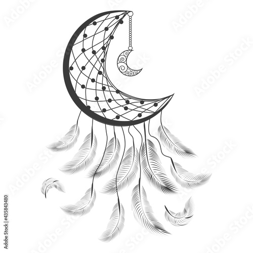 Esoteric symbols. Mystic and magic design with crystals, sun, stars, skull and moon.