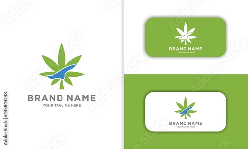 Foot care logo design. Ankle and cannabis with vector design. Kind of a healthy foot logo. Vector logo design template.