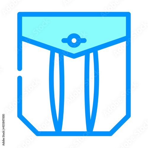 pleated pocket color icon vector. pleated pocket sign. isolated symbol illustration