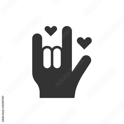 Heart Hand Love Icon Or Logo Vector Illustration
