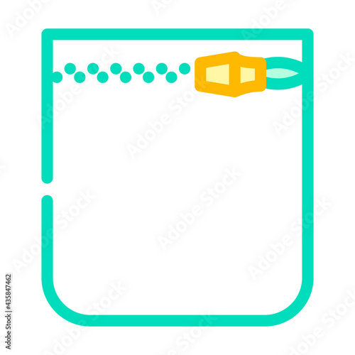 coins storage pocket color icon vector. coins storage pocket sign. isolated symbol illustration