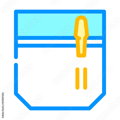 pencil and pen carrying pocket color icon vector. pencil and pen carrying pocket sign. isolated symbol illustration