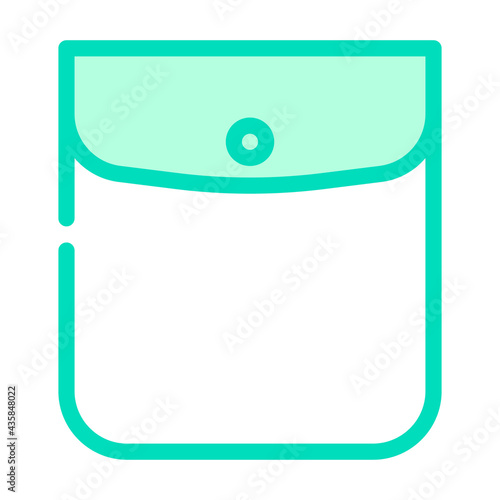 button closed pocket color icon vector. button closed pocket sign. isolated symbol illustration