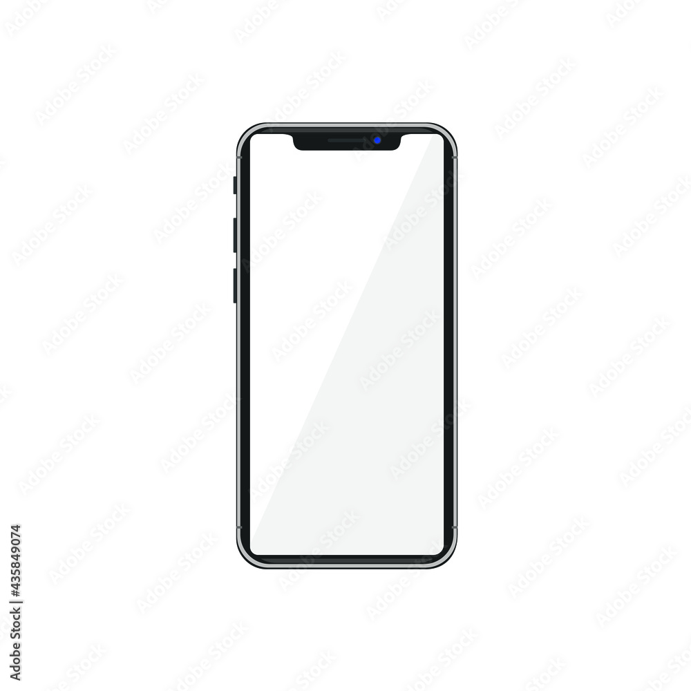 Modern smartphone isolated on white vector illustration Modern smartphone isolated on white vector illustration