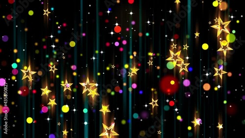 Stars Glitter Colorful Background Looped Video