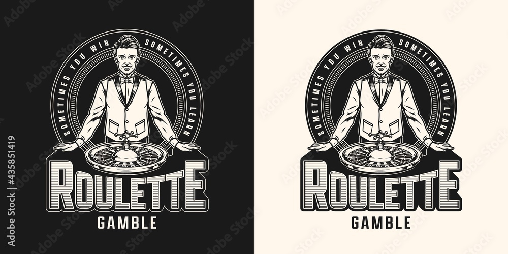 Gambling and casino vintage emblem