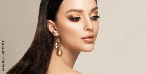 Beautiful model girl with s...