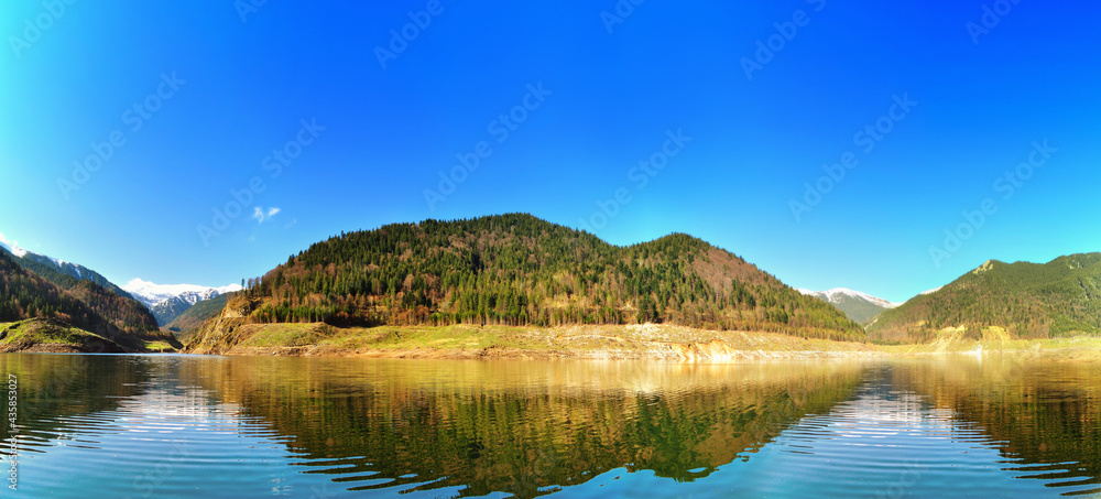 Mountains and lake reflection. Mountains and lake reflection.