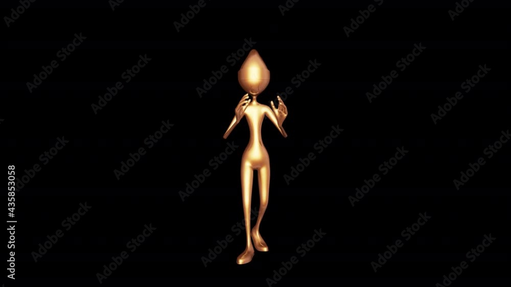 3d Man Gold Dance Hip Hop Loop on Alpha Channel 3d Man Gold Dance Hip Hop Loop on Alpha Channel
