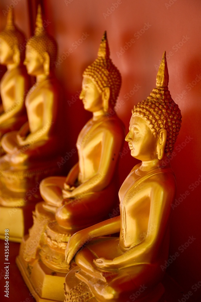 golden buddha statue in the temple, Thailand golden buddha statue in the temple, Thailand