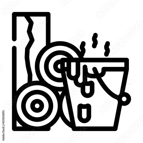 bitumen building material line icon vector. bitumen building material sign. isolated contour symbol black illustration