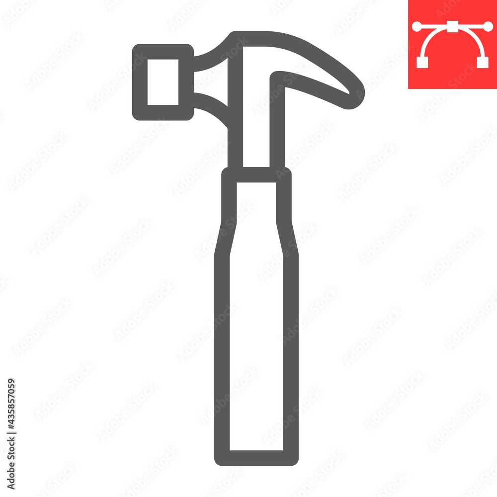 Hammer line icon Hammer line icon