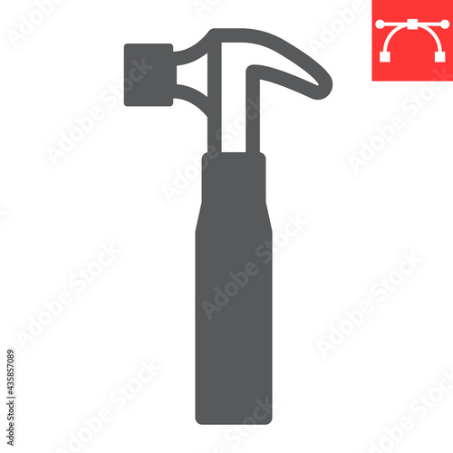 Hammer glyph icon