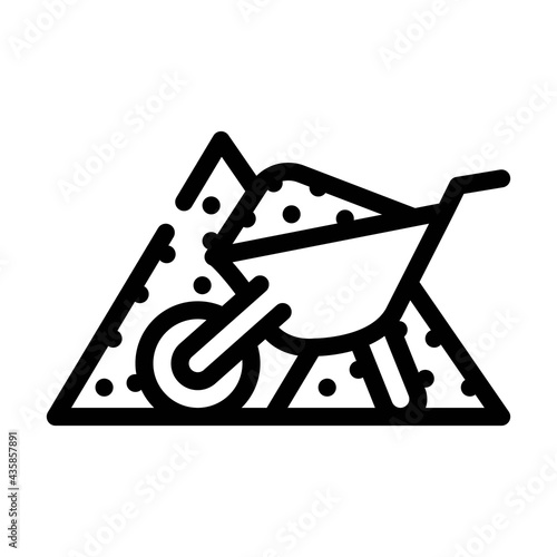sand building material line icon vector. sand building material sign. isolated contour symbol black illustration