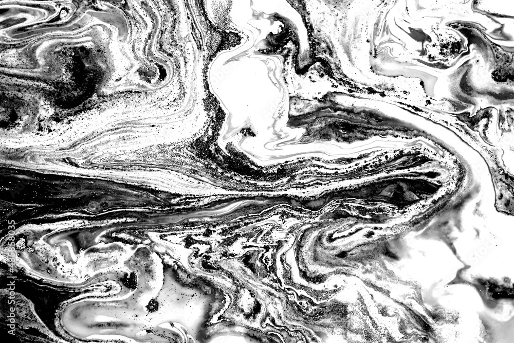 Black and white abstract marble liqued background Black and white abstract marble liqued background