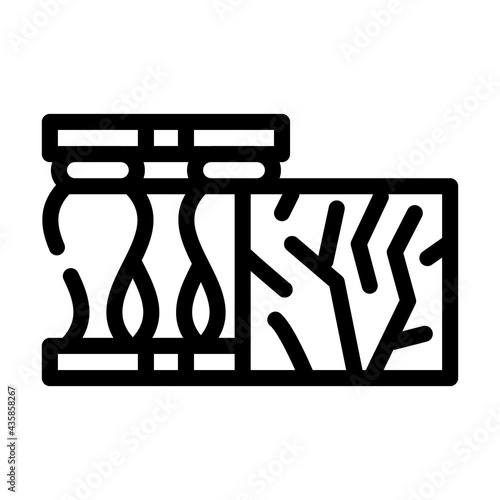 marble building material line icon vector. marble building material sign. isolated contour symbol black illustration