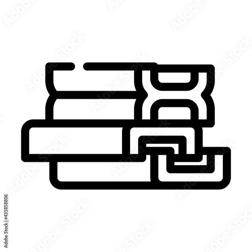 support structures, beams and channels building material line icon vector. support structures, beams and channels building material sign. isolated contour symbol black illustration
