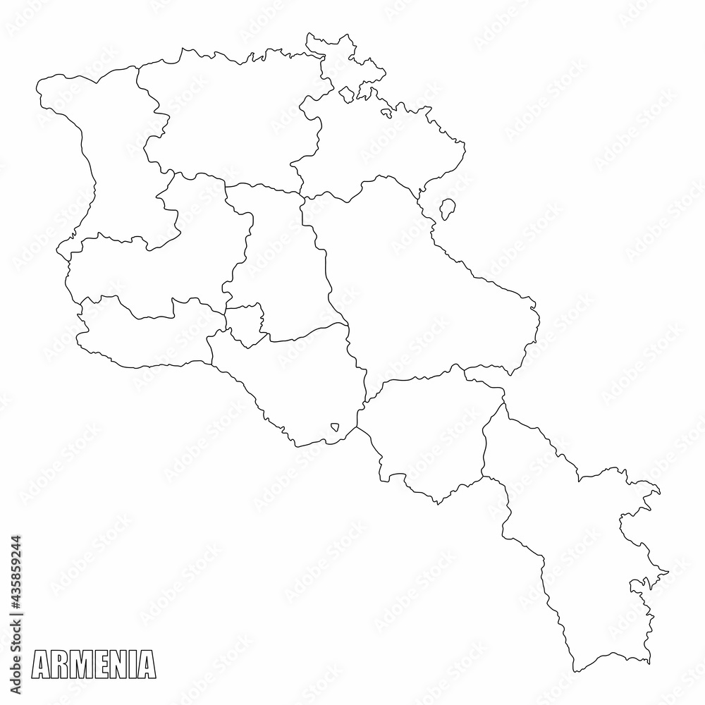 Armenia administrative map Armenia administrative map