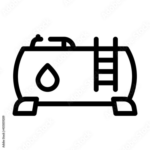 water building material line icon vector. water building material sign. isolated contour symbol black illustration