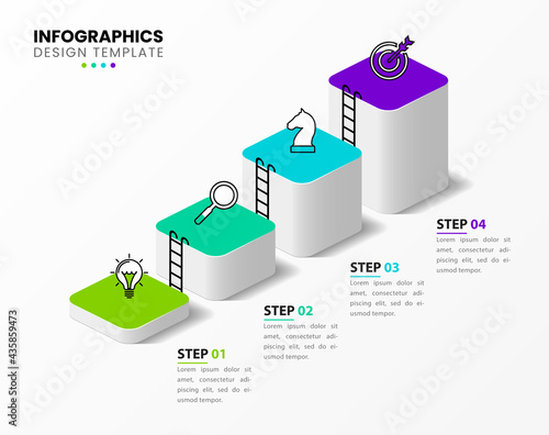 Infographic design template. Creative concept with 4 steps