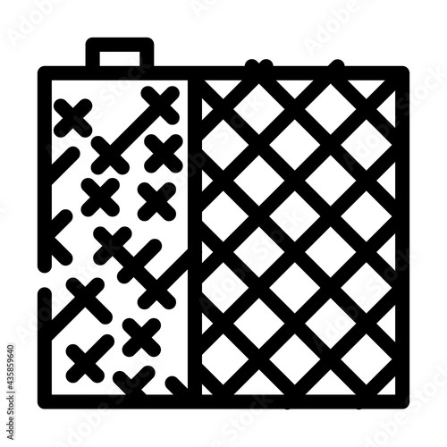 grid building material line icon vector. grid building material sign. isolated contour symbol black illustration