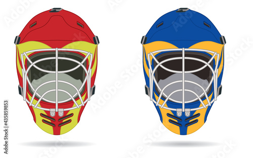 field hockey helmet, isolated on a white background