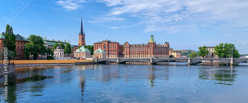 Panoramic view of Stockholm city in Sweden.