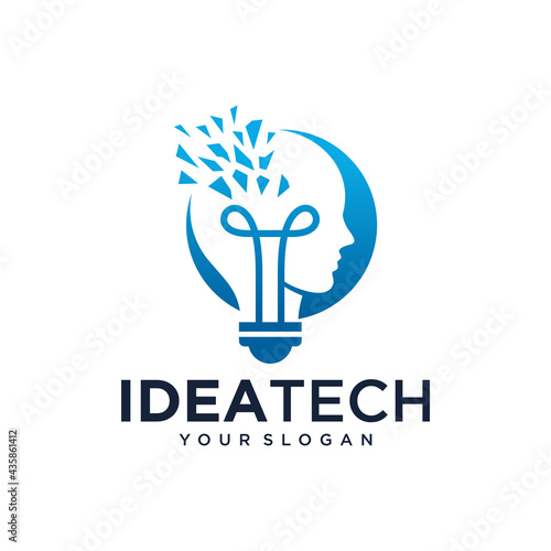Creative idea logo design vector template
