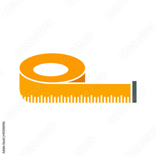 Tape measure icon design. Measurement tape vector style flat trendy. vector illustration