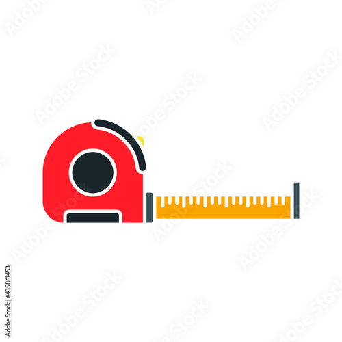 Tape measure icon design. Measurement tape vector style flat trendy. vector illustration