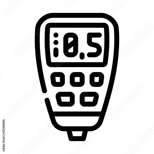 thickness gauge device line icon vector. thickness gauge device sign. isolated contour symbol black illustration