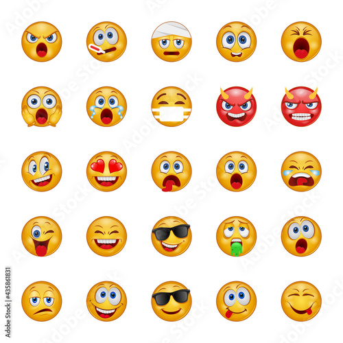 Gradient icons for emojis.
