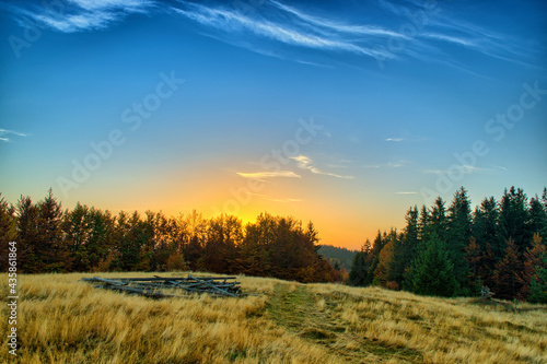 Sunset in the mountains