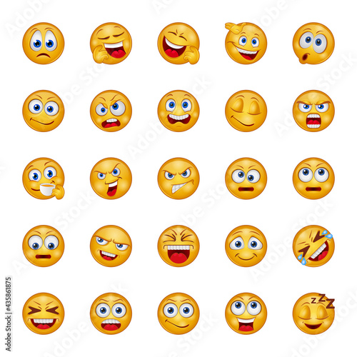 Gradient icons for emojis.