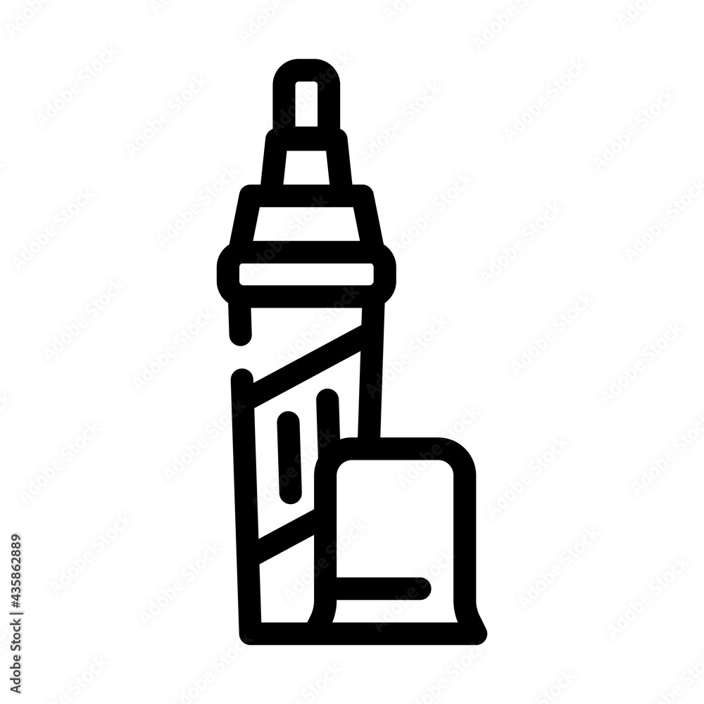 pencil for removing scratches line icon vector. pencil for removing scratches sign. isolated contour symbol black illustration pencil for removing scratches line icon vector. pencil for removing scratches sign. isolated contour symbol black illustration