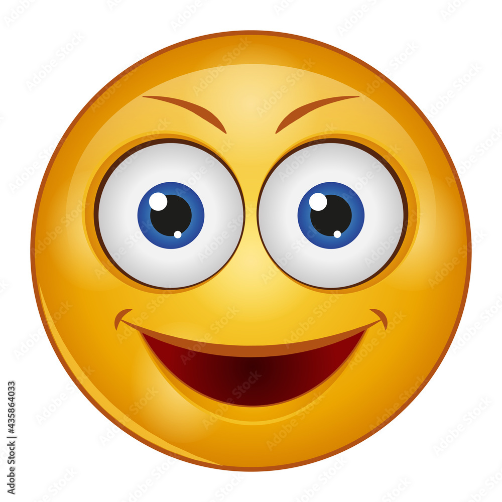Gradient style emoji smile. Gradient style emoji smile.