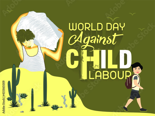 World day against child labour. Child labour Creative Design.
