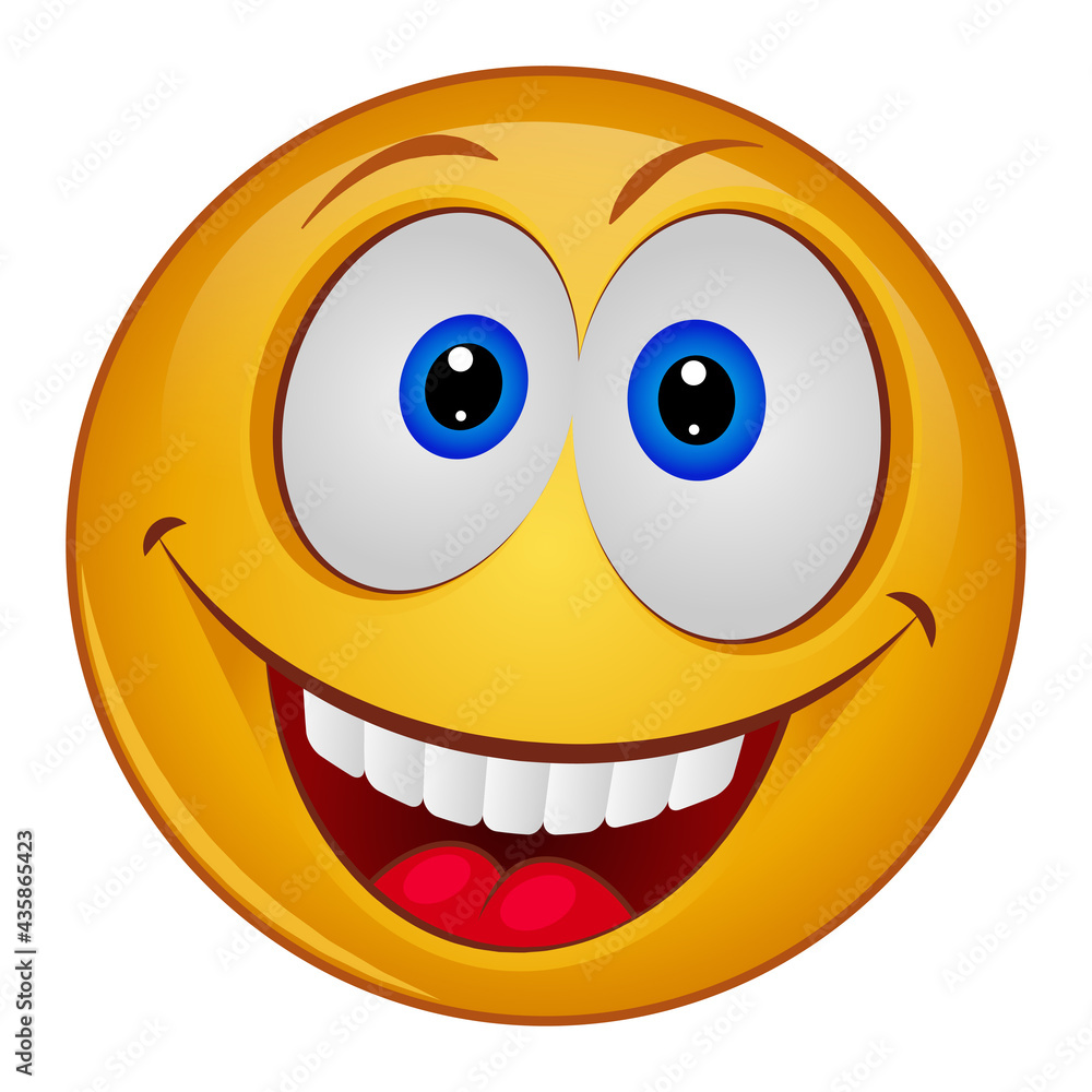 Gradient style emoji smile.