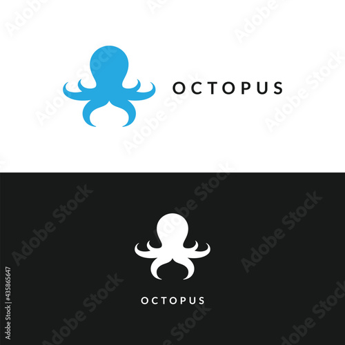 vector design octopus logo. logo template