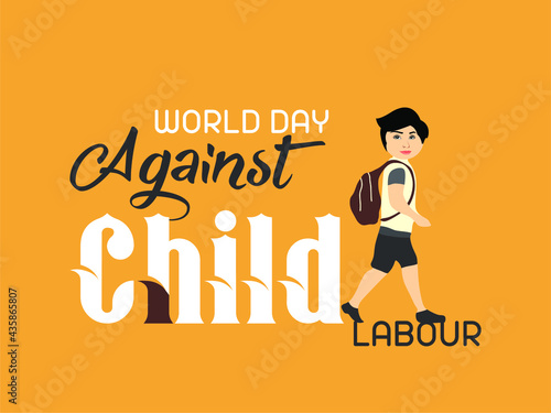 World day against child labour. Child labour Creative Design.