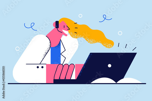 Telemedicine, online medical help concept.