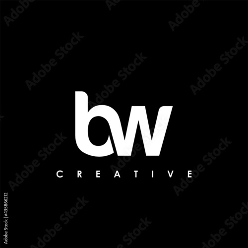 BW Letter Initial Logo Design Template Vector Illustration